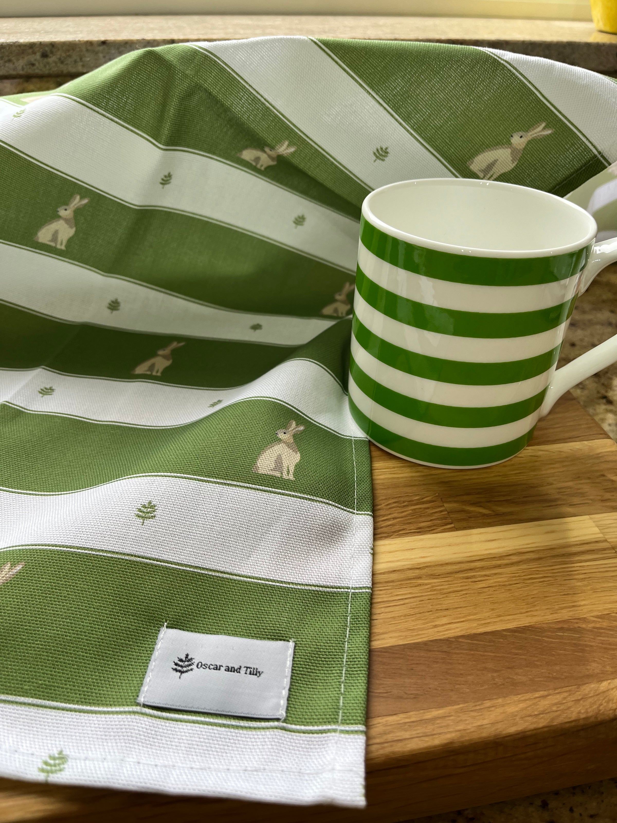 Hares Tea Towel - in 4 colours