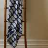 Cotton Halfmoon Throw in Pink or Navy