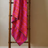 Cotton Halfmoon Throw in Green or Pink & Orange