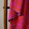 Cotton Halfmoon Throw in Green or Pink & Orange