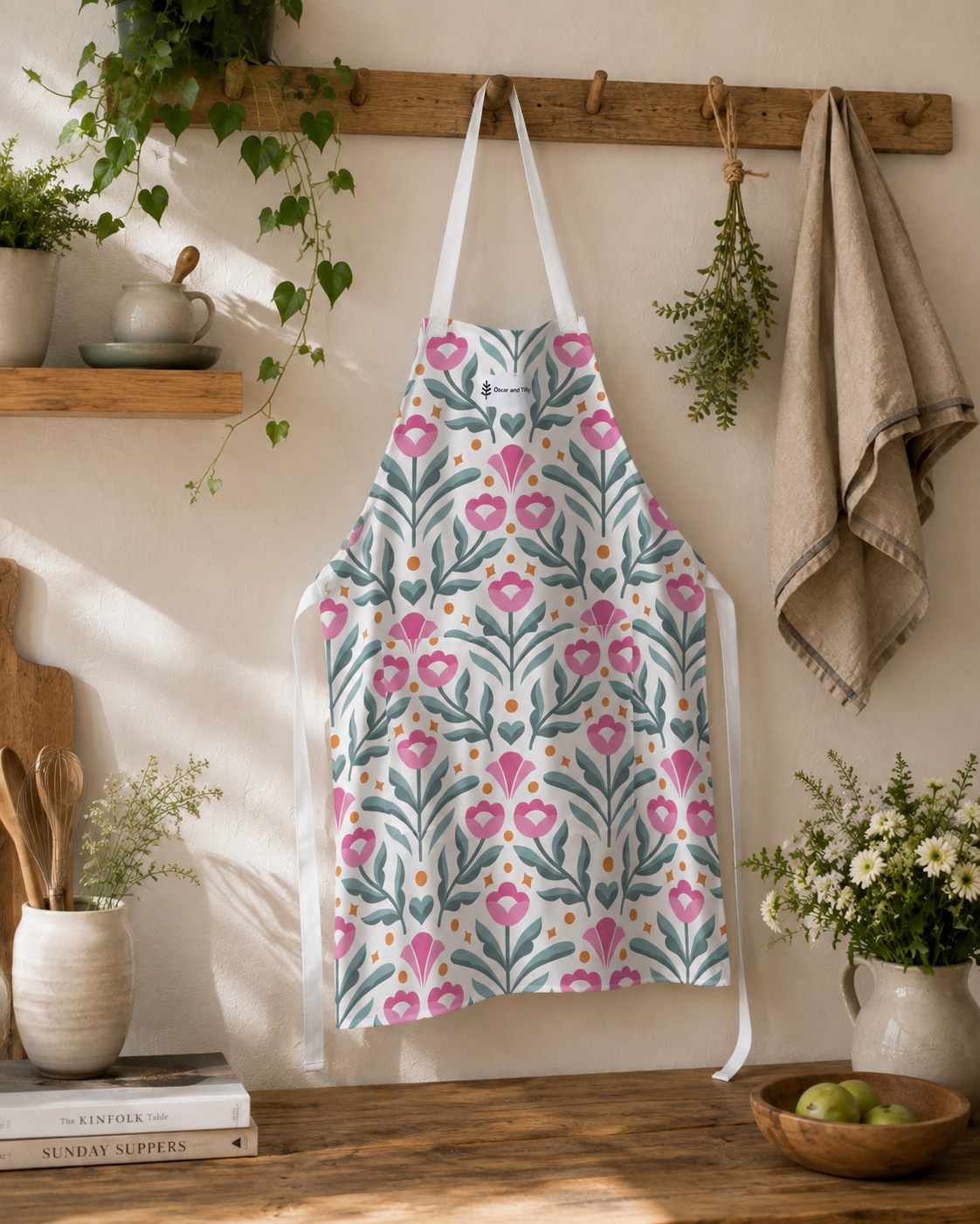 Modern Floral Apron
