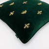 Honey Bee Conservation Cushion Cover ~ Forest Green