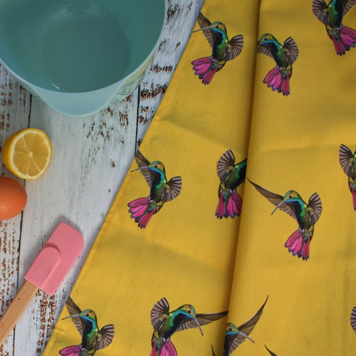 Bright Hummingbird Tea Towel