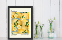 Lemon Vintage Print – Unframed A4 & A3