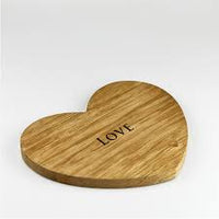 Love Heart Oak Serving Board