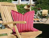Vienna Pink Stripe Flanged Edge Cushion