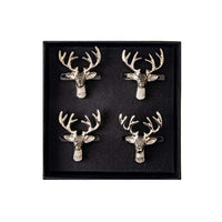 Gift Boxed Stag Napkin Rings - set of 4