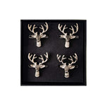 Gift Boxed Stag Napkin Rings - set of 4