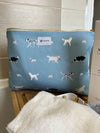 Dog Design Washbags in Sage Green or Blue