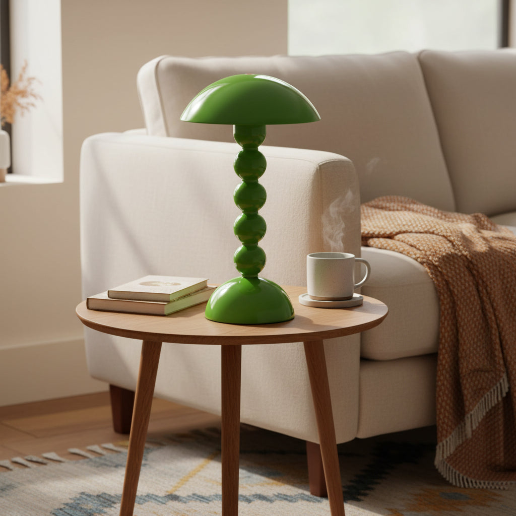 Addison Ross Leaf Green Lacquer Rechargeable Bobbin LED Lamp