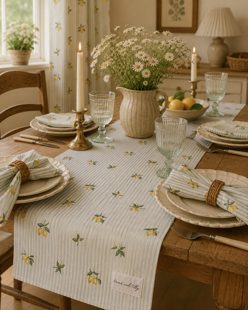 Sicilian Lemons Table Runner