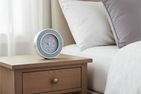 Light Blue & Silver Alarm Clock