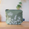 Linen Garden Design Makeup Bag