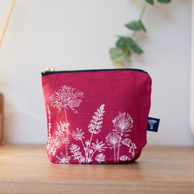 Linen Garden Design Makeup Bag