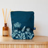 Linen Garden Design Makeup Bag