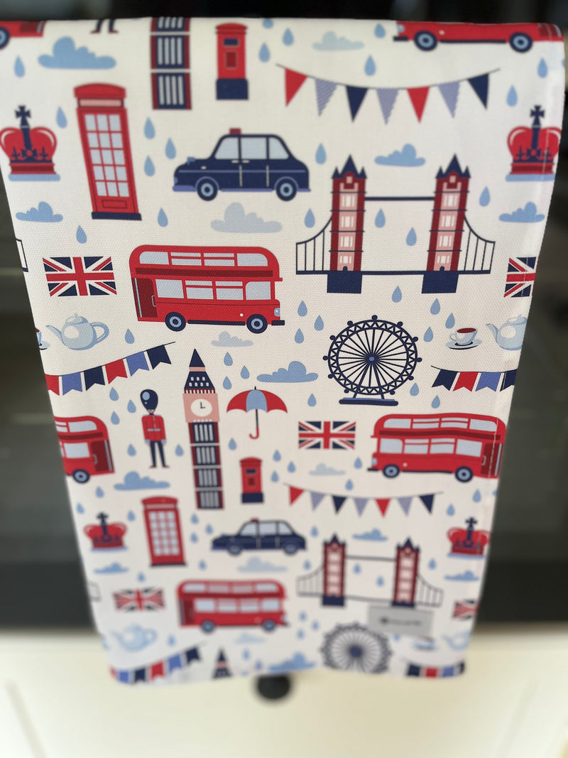 Iconic Landmarks of London Tea Towel