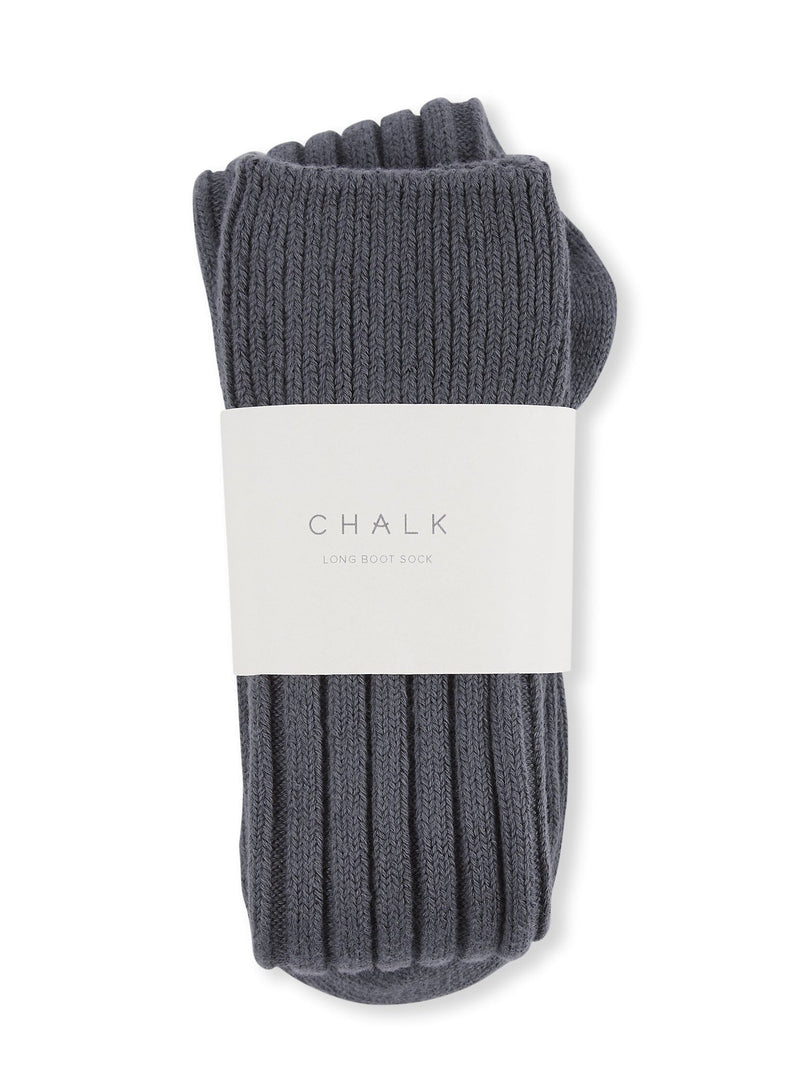 Long Boot Sock | Charcoal