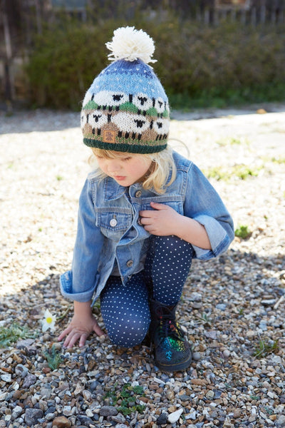 Children’s Snowy Sheep Bobble Beanie