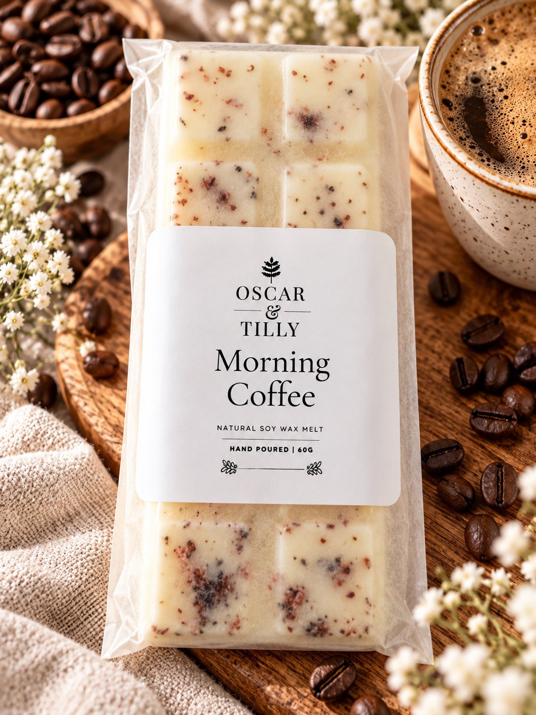Morning Coffee Scented Snap Bar Wax Melt