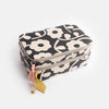 Charcoal Mono Flower Make Up Bag  Large Organiser