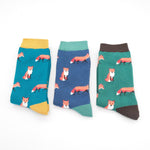 Mr Heron Foxes Socks Box – 3 pairs