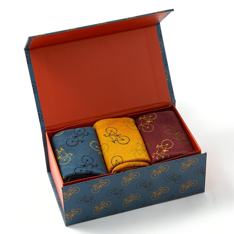 Mr Heron Little Bikes Socks Box - 3 pairs