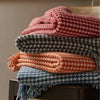 Houndstooth Berry Red Throw