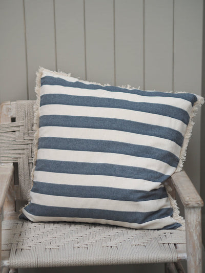 Bold Stripe Cushion Cover in Yellow, Blue or Dark Slate