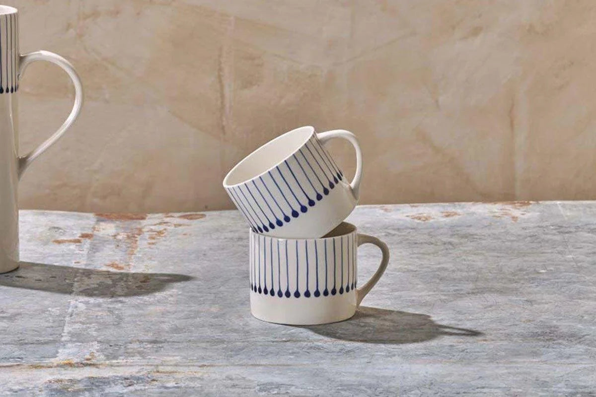 Nkuku Iba Mugs - Indigo - (Set of 2)