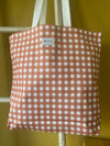 Gingham Cotton Tote Bag