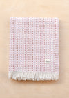 Cotton Throw in Pink Geometric