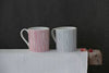 Bone China Stripe Mug - Grey or Pink