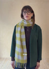 Lambswool Scarf in Avocado Gingham
