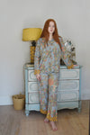 Mustard Floral Print Pyjamas