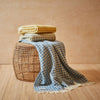 Jacquard Spot Wool Throw ~ Sage