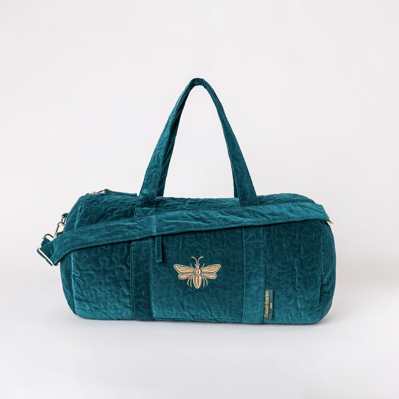 Honey Bee Overnight Bag in Rich Blue