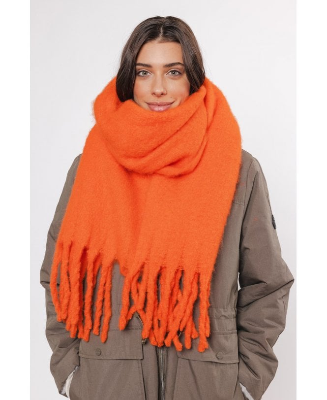 Gella cosy scarf In Tango and Birch