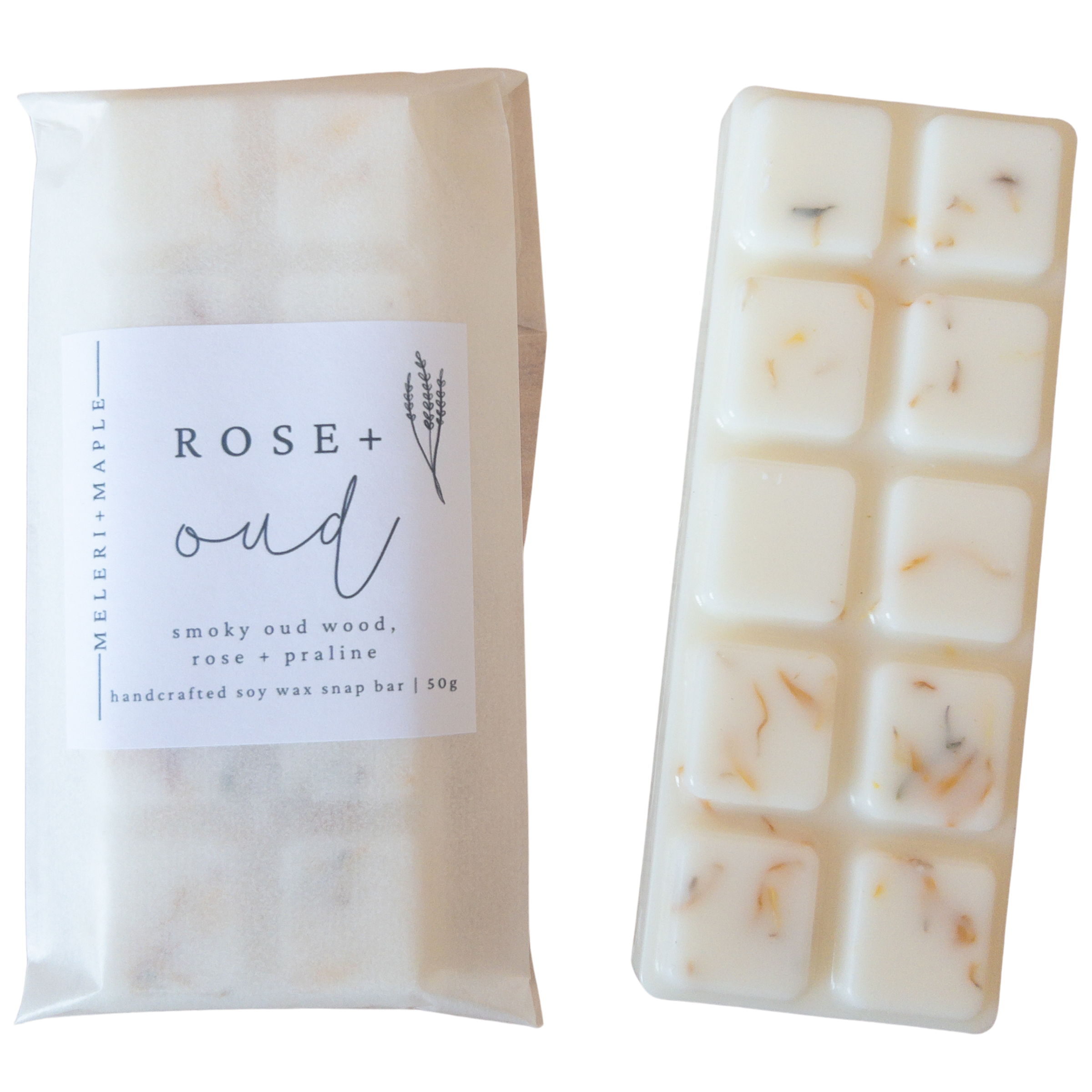 Rose & Oud Scented Snap Bar Wax Melt
