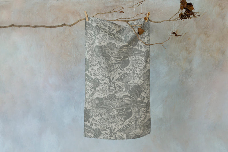 Owl and Fox Tea Towel