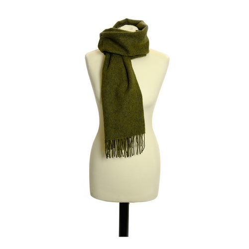 Soft Lambswool Scarf ~ Green Gorse