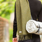 Soft Lambswool Scarf ~ Green Gorse