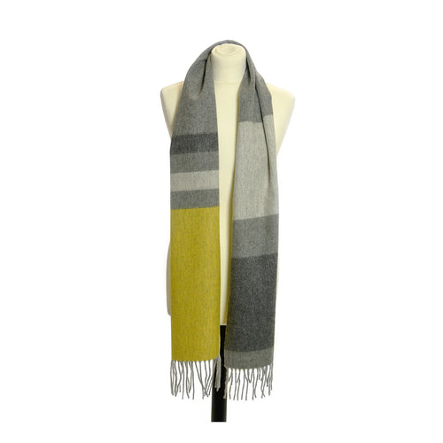 Soft Lambswool Scarf ~ Canary Stripe