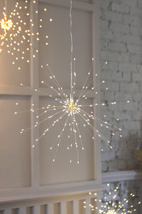 Hanging Copper Starburst Lighting 120 warm LED