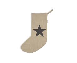 Linen Christmas Stocking – Natural