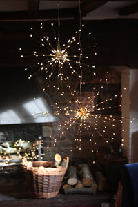 Hanging Copper Starburst Lighting 120 warm LED