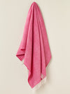 Herringbone Pure Wool Throw in Fuchsia