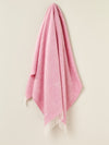 Herringbone Pure Wool Throw in Pale Pink