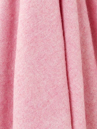 Herringbone Pure Wool Throw in Pale Pink