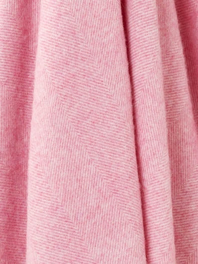 Herringbone Pure Wool Throw in Pale Pink