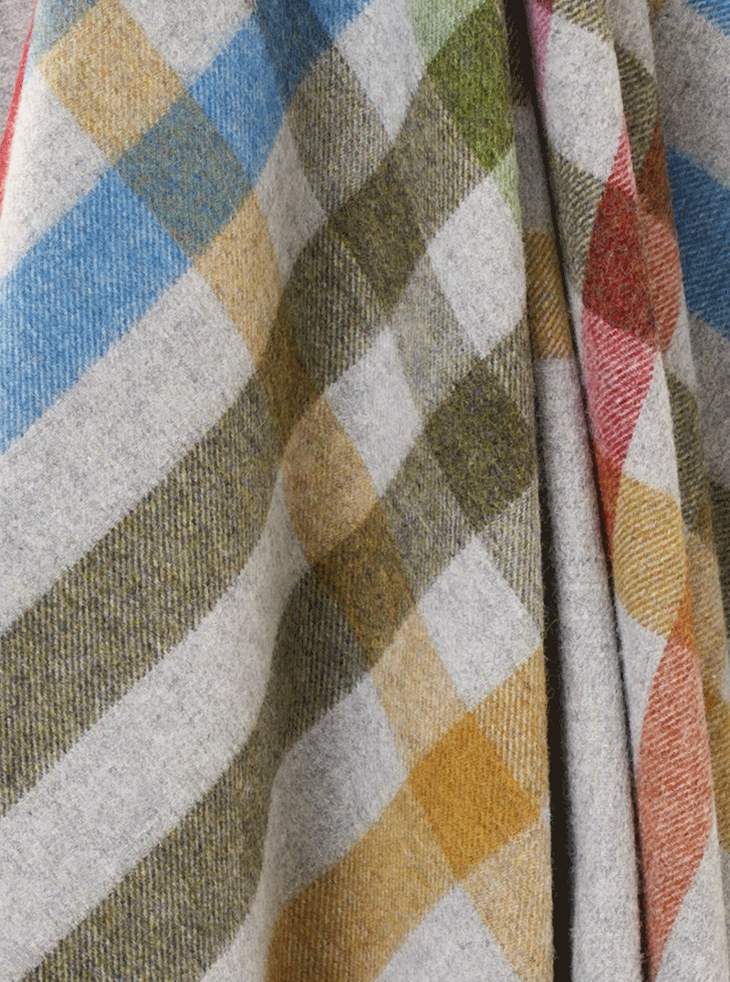 Henley Design Multicolour Grey Merino Throw